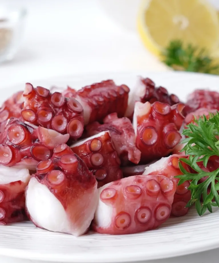 Boiled Cut Octopus with Coloring Agent