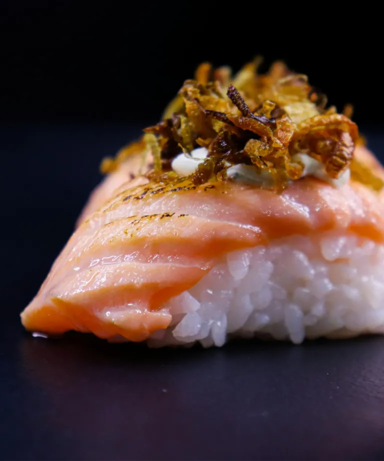 Salmon Belly Aburi Slice